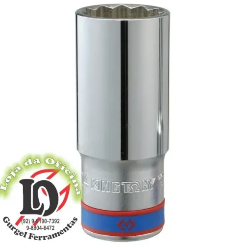 Soquete Estriado Longo 24mm - 1/2" - King Tony-KT423024M