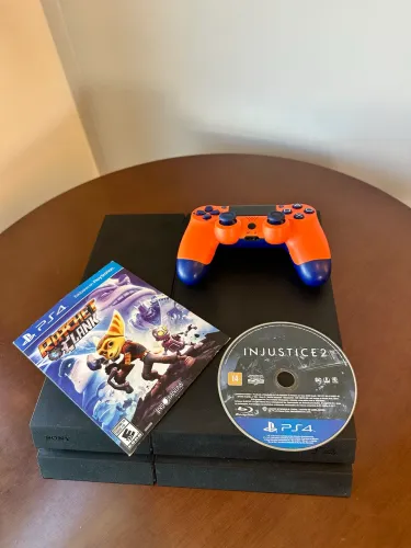 PLAYSTATION 4 CONTROLE E 4 JOGOS