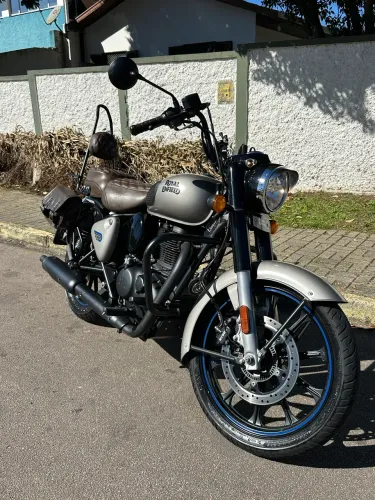 ROYAL ENFIELD CLASSIC 350 ABS 2023 - CINZA FOSCO - COMPLETA PARA VIAGEM