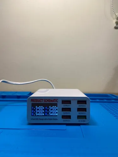 Carregador Inteligente Usb Hub 6 Portas Com Tela Led