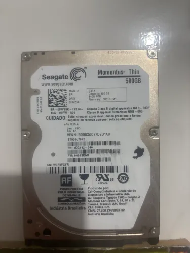 Hd 500gb Seagate com Windows Saude boa
