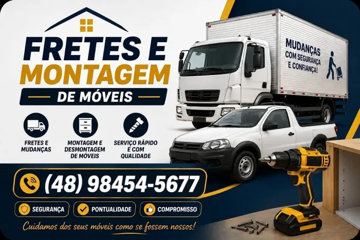 FRETE E MONTAGEM DE MÓVEIS DE CONFIANÇA!