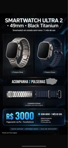 Apple watch Ultra 2  Black Titanium - Original 3.000
