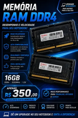 Memória RAM 16GB DDR4 3200MHz