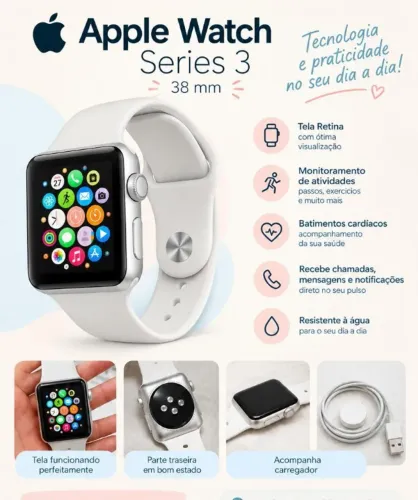 Relógio aplle watch serie 3 38mm