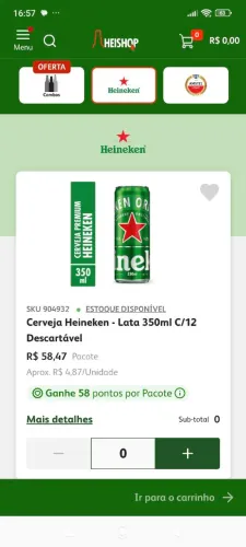 4 caixa de cerveja Heineken