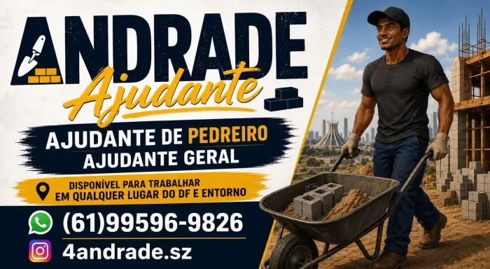 Ajudante disponível para trabalhar entrar em contato