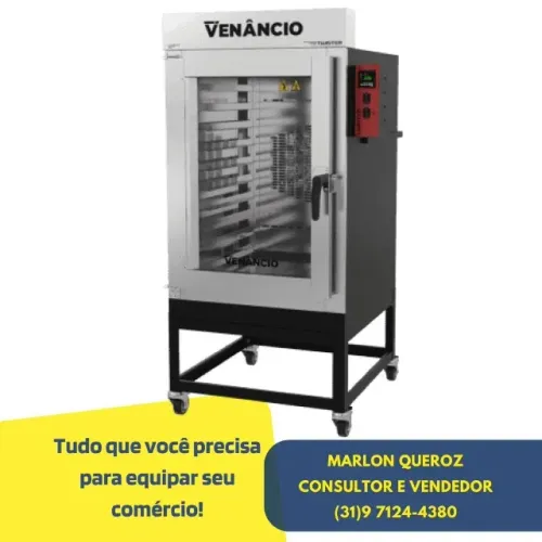 Forno Turbo 10 Esteiras a Gás Venâncio