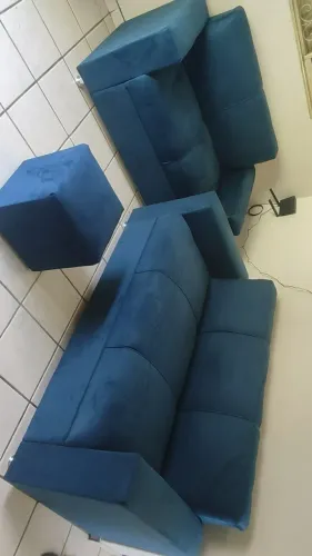 Sofá 2 e 3 pessoas Suede macio D33 Resistente Confortável Promoção