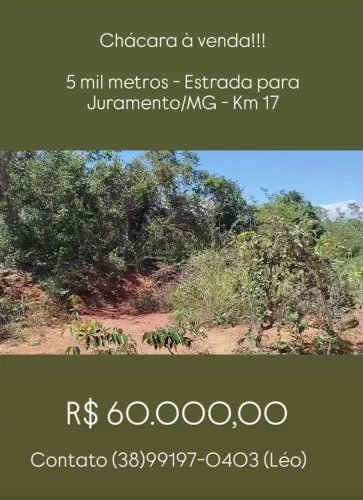 Terreno - 5 mil metros - Estrada para Juramento
