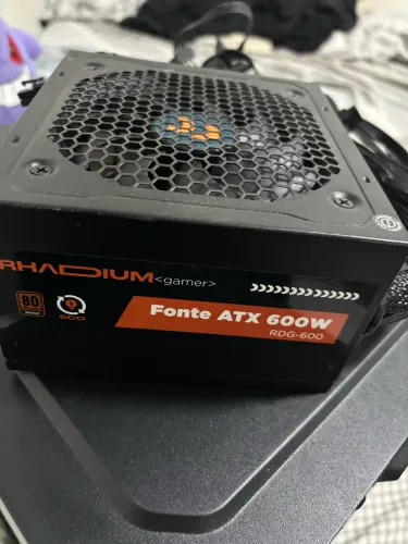 Fonte Gamer Rhadium 600W 80 Plus Bronze RDG-600 (Funcionando 100%)