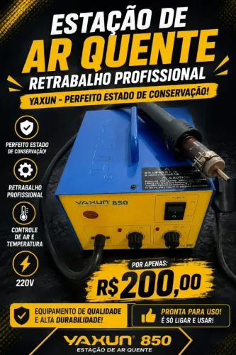 Estação Retrabalho Ar Quente Yaxun 850 220V - Seminova 