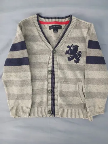 Cardiga de lã infantil Tommy tam: 2T