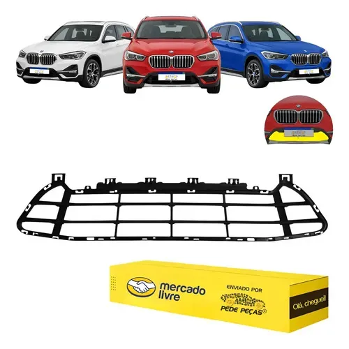 Grade Inferior Bmw X1 X-line Plus 2020 21 2022 Nova Preto Fosco