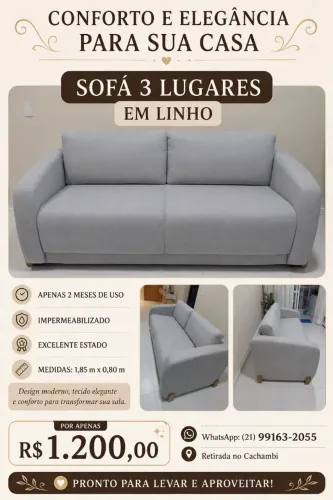 Sofá 3 lugares