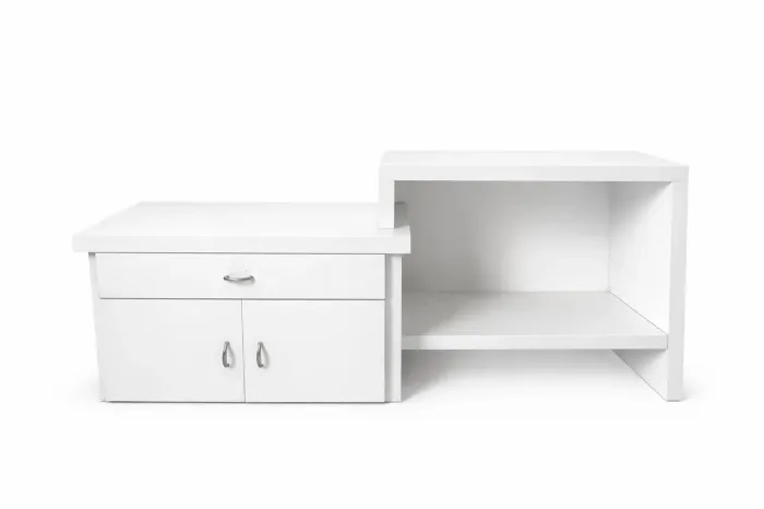 Mesa/Rack Branco com Design Moderno