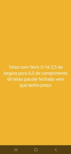Ferragens telas com ferro 5/16