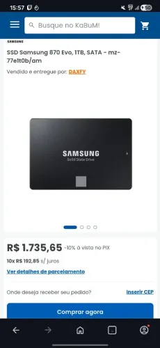 Ssd samsung evo 1tb