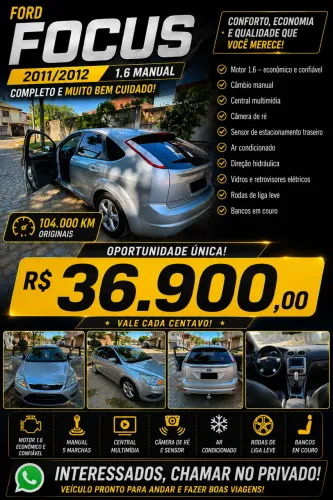 Ford Focus 1.6 S/se/se Plus Flex 8v/16v 5P 2012