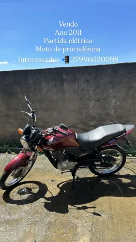 Partida elétrica, moto de procedência 