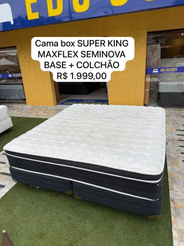 Cama box SUPER KING MAXFLEX SEMINOVA TOP - ENTREGO