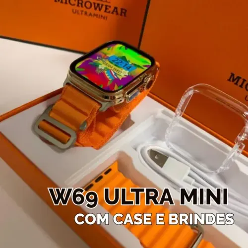 Relógio Smartwatch W69 Ultra Mini 2026 Microwear GPS Saúde Completa Frete Grátis