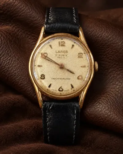 Relógio Antigo Lanco Suíço de Corda 17 Rubis Vintage