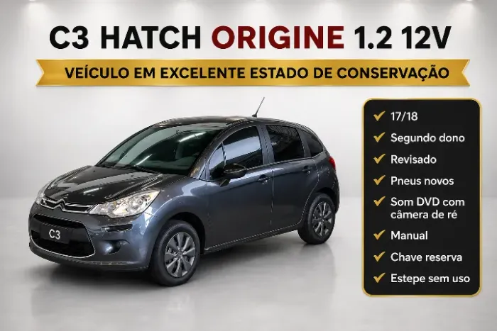 Citroen C3 Origine Pure Tech 1.2 Flex 12V MEC 2018