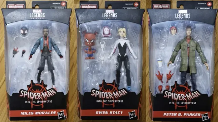 Lote 3x Marvel Legends: Miles Morales + Gwen Stacy + Peter B Parker - Spiderverse (Novos)
