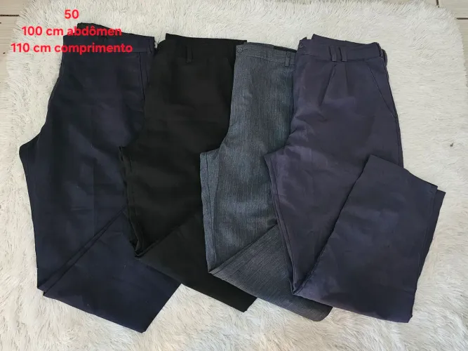 Kit 4 Calças Sociais Masculinas N° 50