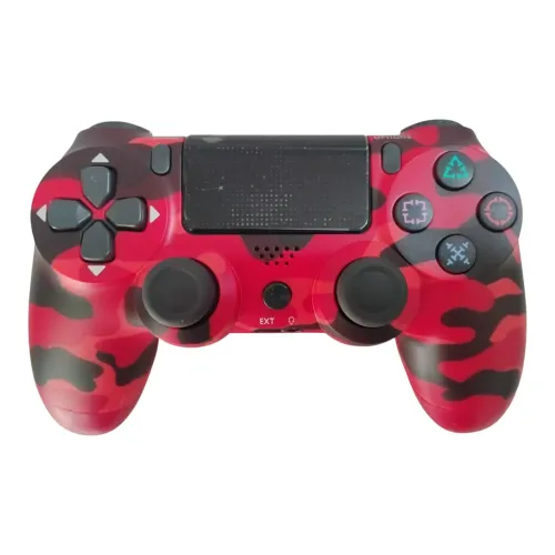 Controle Wireless Sem Fio Compatível PS4 Camuflado Vermelho