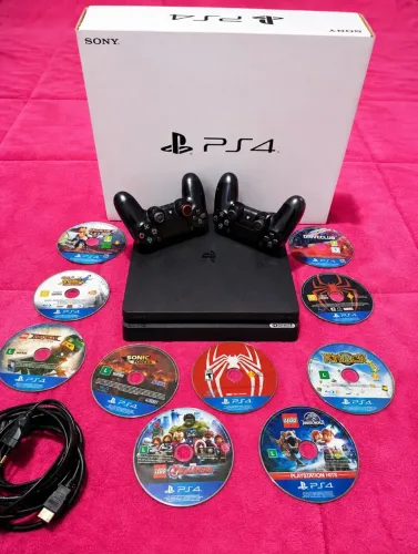 ? PLAYSTATION 4 SLIM 1TB - COMPLETO ..