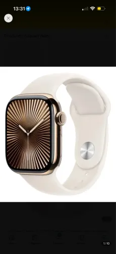 Apple Watch s10 titanium dourado