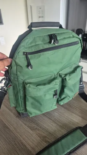Mochila Bolsa Karga em Lona Verde