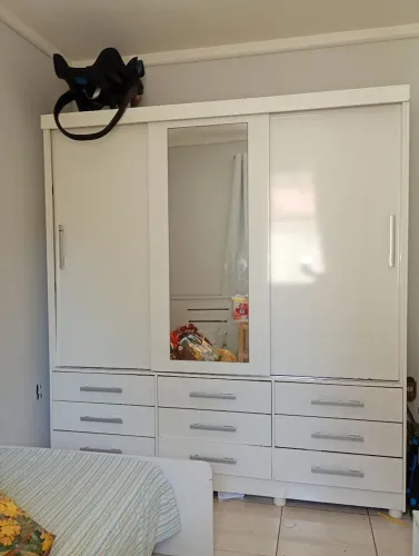 Guarda roupa casal + base cama box casal