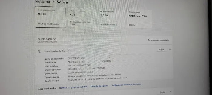 PC GAMER COM MONITOR DA PHILIPS LED 22 POLEGADAS