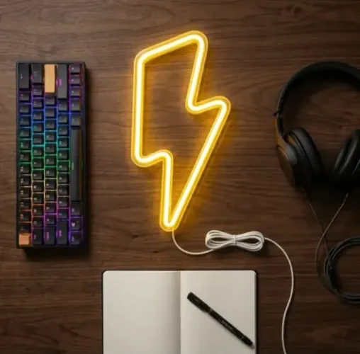 Placa Led Luminária Raio