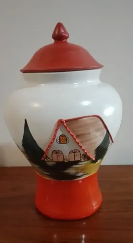 Potes vintage para biscoitos pintado a mão
