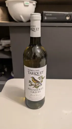 Garrafa de vinho francesa: domaine tariquet "premières grives"