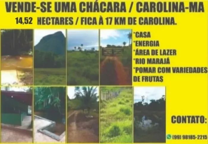 CHÁCARA A VENDA -CAROLINA-MA  14,52 HECTARES