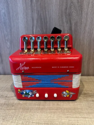 Antiga Mini Sanfona Rara Infantil Hero Accordion Vintage Anos 70/80 Funcionando