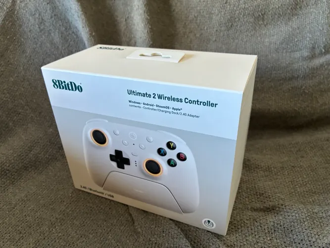 Controle 8BitDo Ultimate 2 Branco sem fio wireless