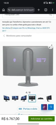 Monitor Alienware  360hz OLED troco por celular 