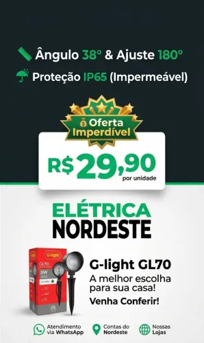 Refletor LED Espeto Jardim G-Light GL70 5W Luz Verde - R$ 29,90
