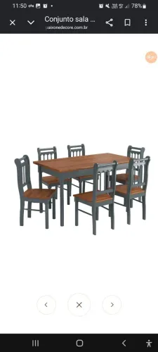 Conjunto de sala com 6 cadeiras