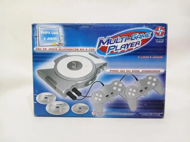 Video game da Estrela Multi game com 3 CDs com 59 jogos completo