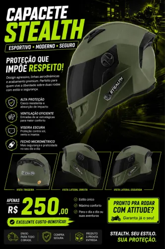 Capacete esportivo para moto