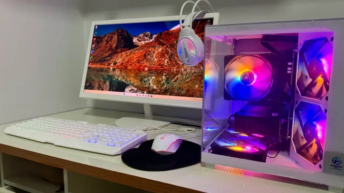PC GAMER WHITE EDITION | RYZEN 5 5500 + RX 580 8GB | SETUP COMPLETO