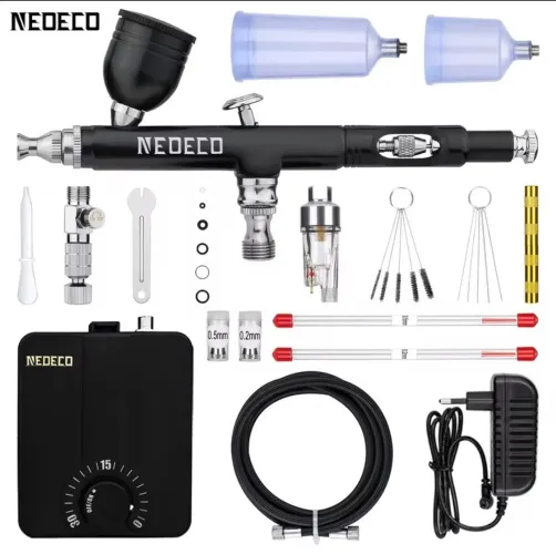 Kit aerógrafo completo neoeco com mini compressor