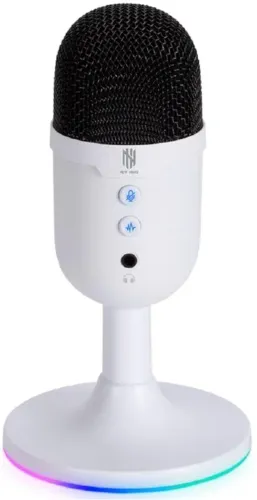 Microfone Gamer New Hero Vox RGB USB - Branco